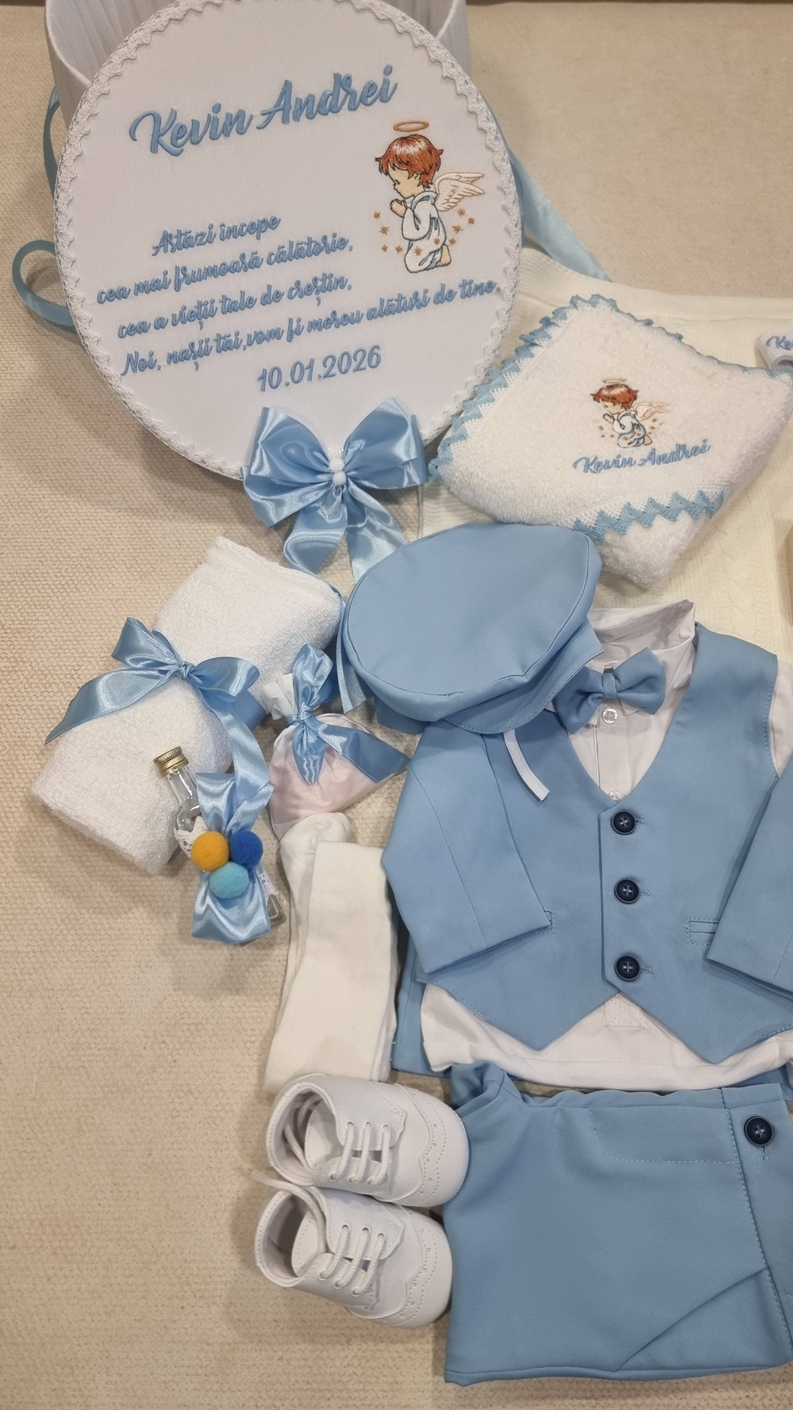 Trusou botez baiat cu ingeras blue